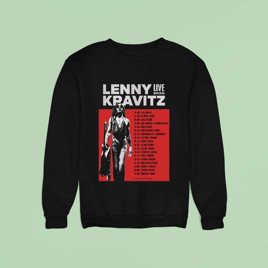 Lenny Kravitz Live 2026 Shirt Lenny Kravitz Live 2026 Shirt