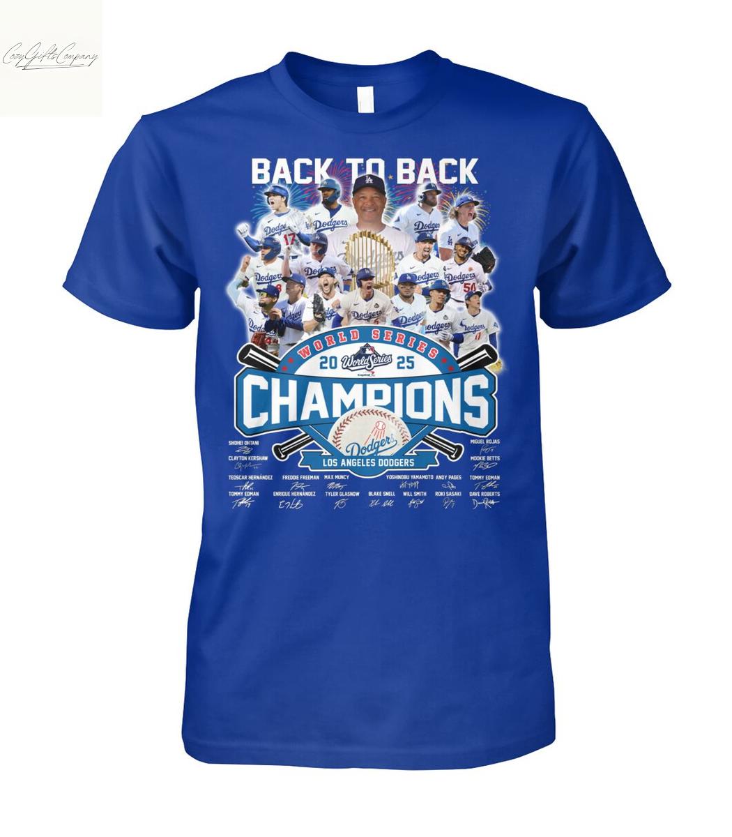 Los Angeles 2025 Back To Back World Series T Shirt