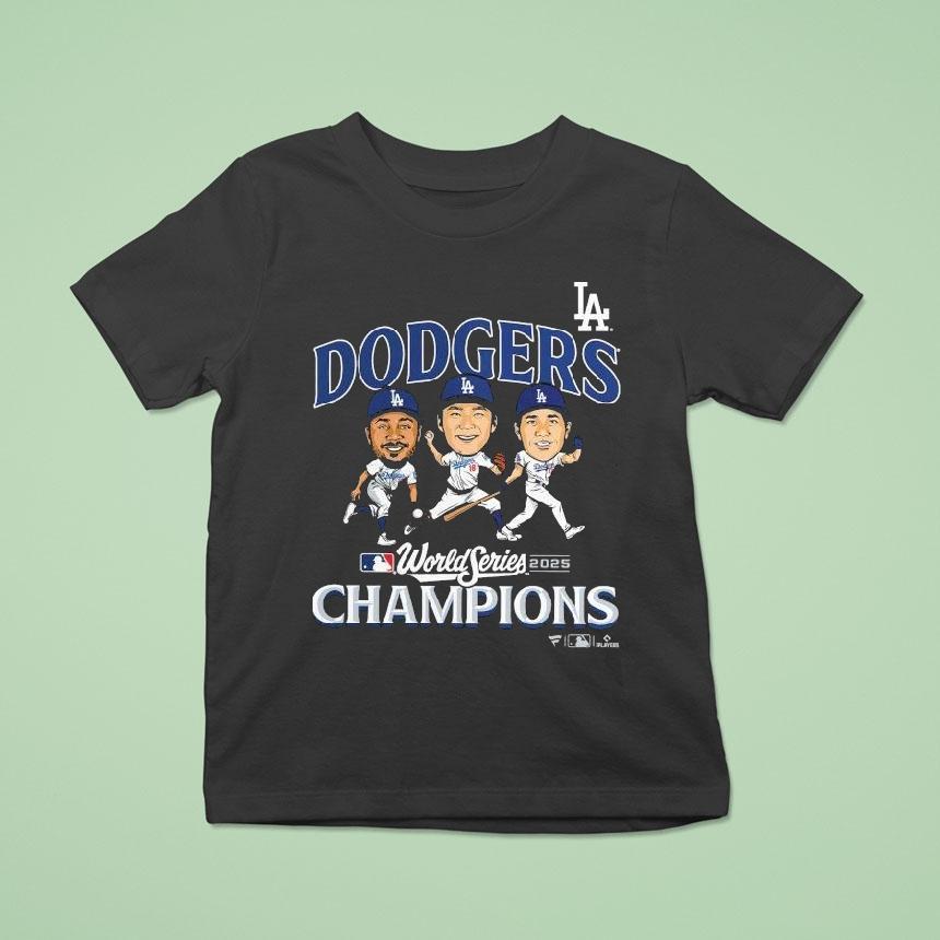Los Angeles Dodgers 2025 World Series Champions Appeal Play Caricature Shirt
