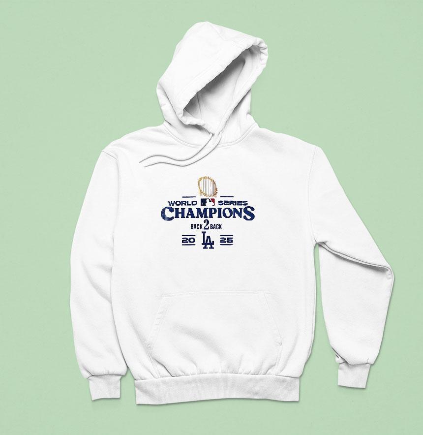 Los Angeles Dodgers 2025 World Series Champions Back 2 Back Team Graphic Signature 2 Sided Shirt Los Angeles Dodgers 2025 World Series Champions Back 2 Back Team Graphic Signature 2 Sided Shirt