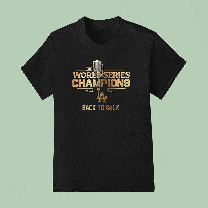 Los Angeles Dodgers 2025 World Series Champions Logo 2 Sided Shirt