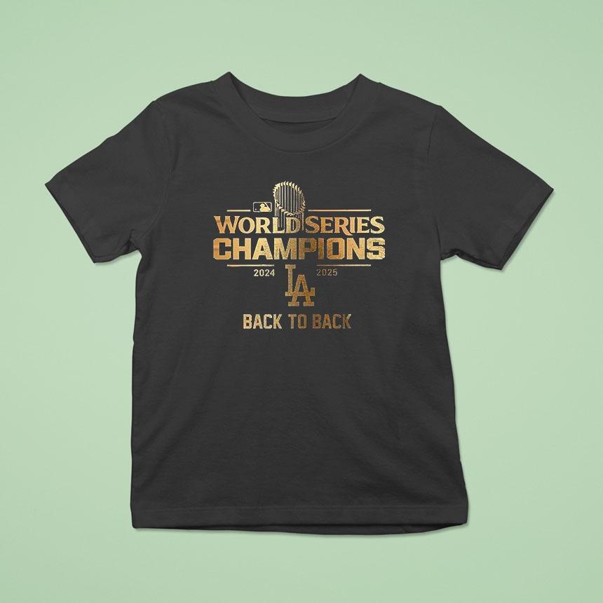 Los Angeles Dodgers 2025 World Series Champions Logo 2 Sided Shirt