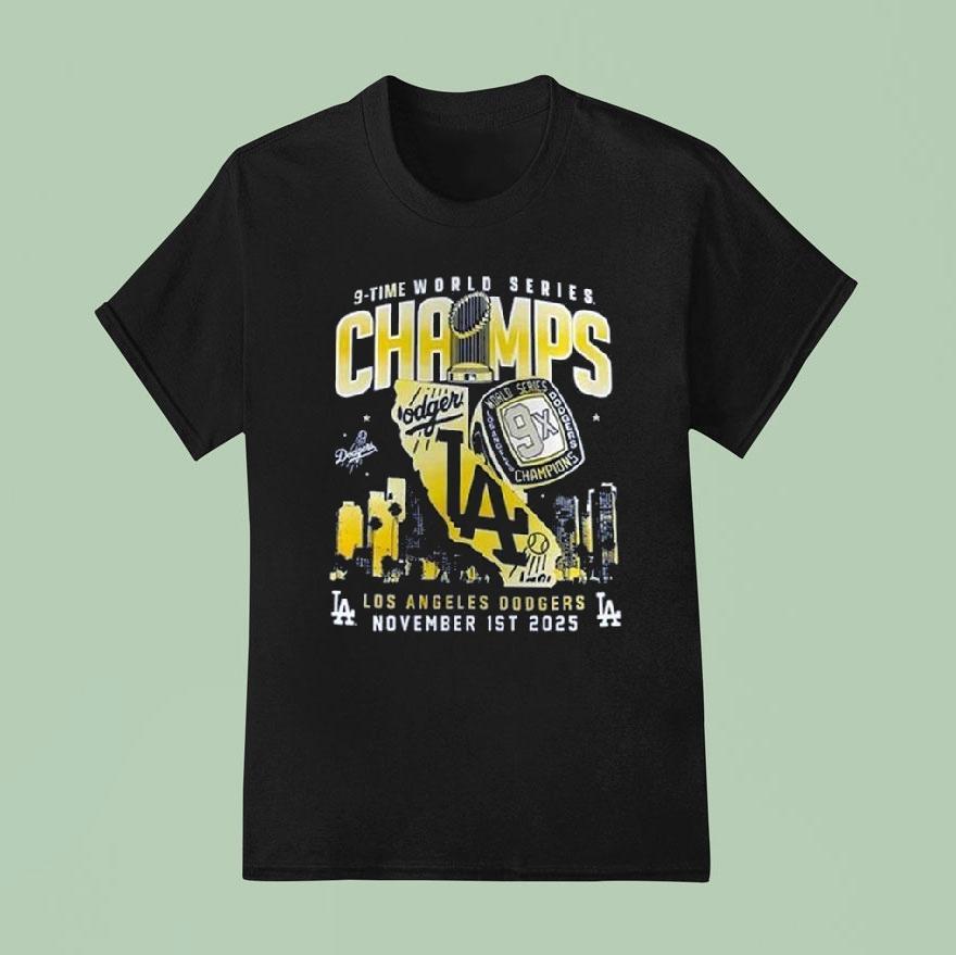 Los Angeles Dodgers 2025 Ws Champions 9x Shirt