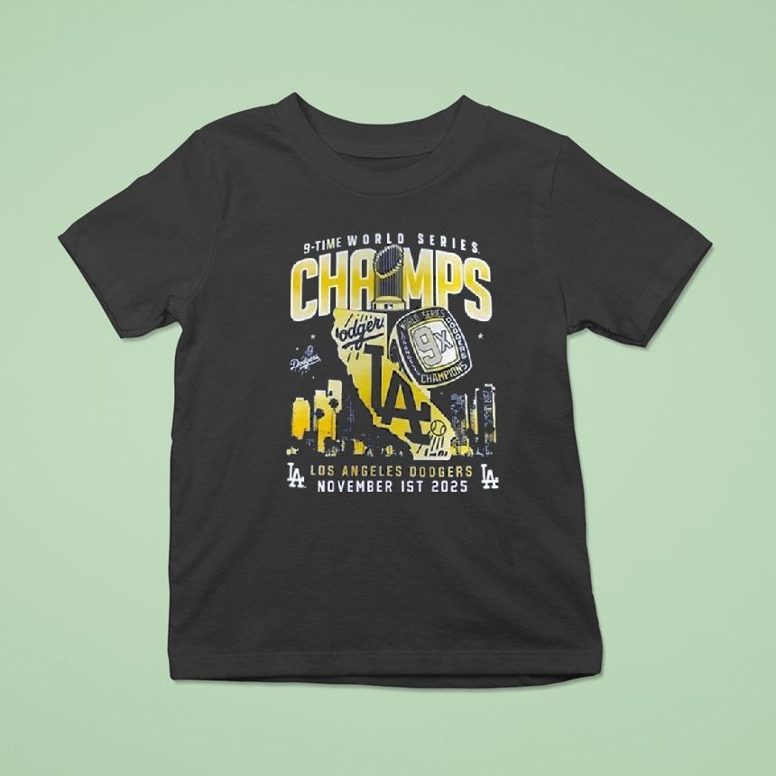 Los Angeles Dodgers 2025 Ws Champions 9x Shirt