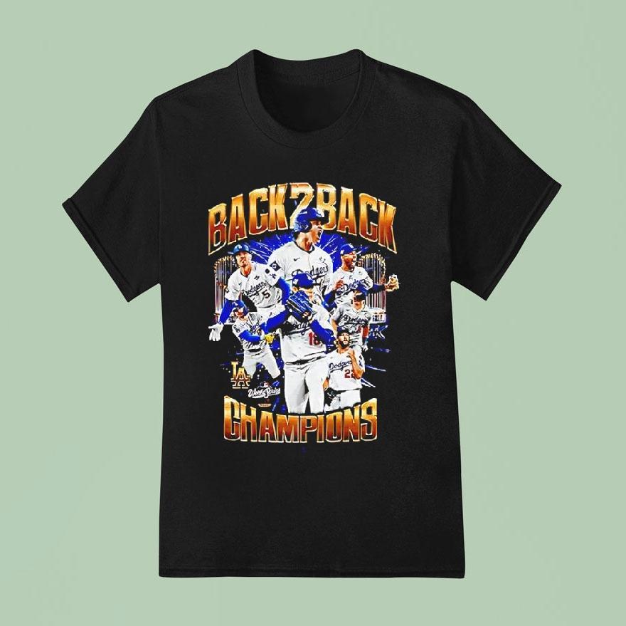 Los Angeles Dodgers Back To Back Champions World Series Mlb Baseball 2025 Shirt