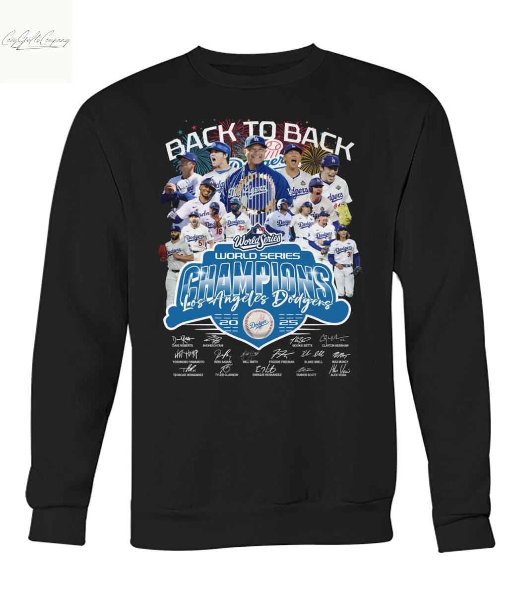 Los Angeles Dodgers Back To Back World Series 2024 2025 Champions T Shirt Los Angeles Dodgers Back To Back World Series 2024 2025 Champions T Shirt