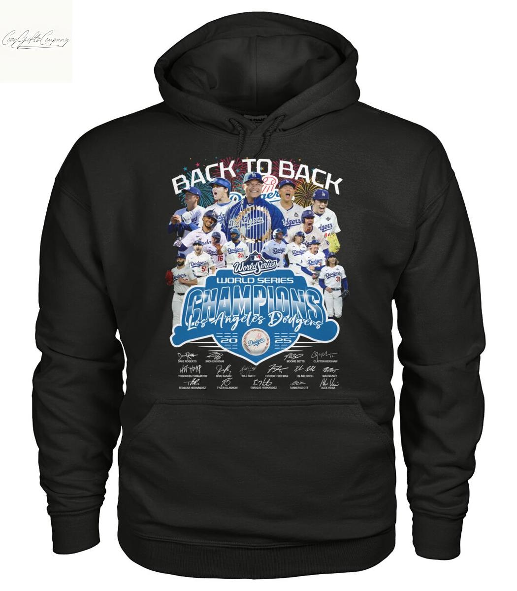 Los Angeles Dodgers Back To Back World Series 2024 2025 Champions T Shirt Los Angeles Dodgers Back To Back World Series 2024 2025 Champions T Shirt