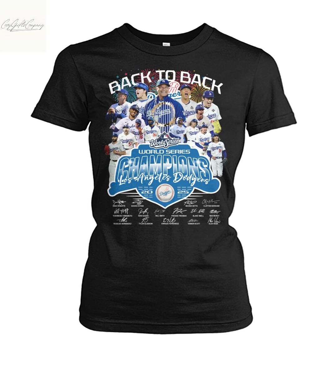 Los Angeles Dodgers Back To Back World Series 2024 2025 Champions T Shirt Los Angeles Dodgers Back To Back World Series 2024 2025 Champions T Shirt