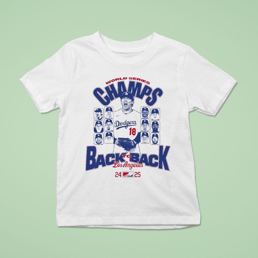 Los Angeles Dodgers Back To Back World Series Champs 2024 2025 Shirt