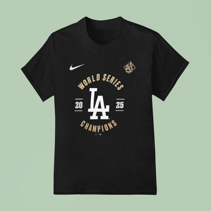 Los Angeles Dodgers Nike Black 2025 Ws Champions Shirt