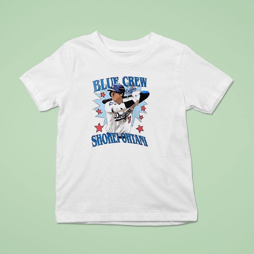 Los Angeles Dodgers Shohei Ohtani Blue Crew Graphic Shirt