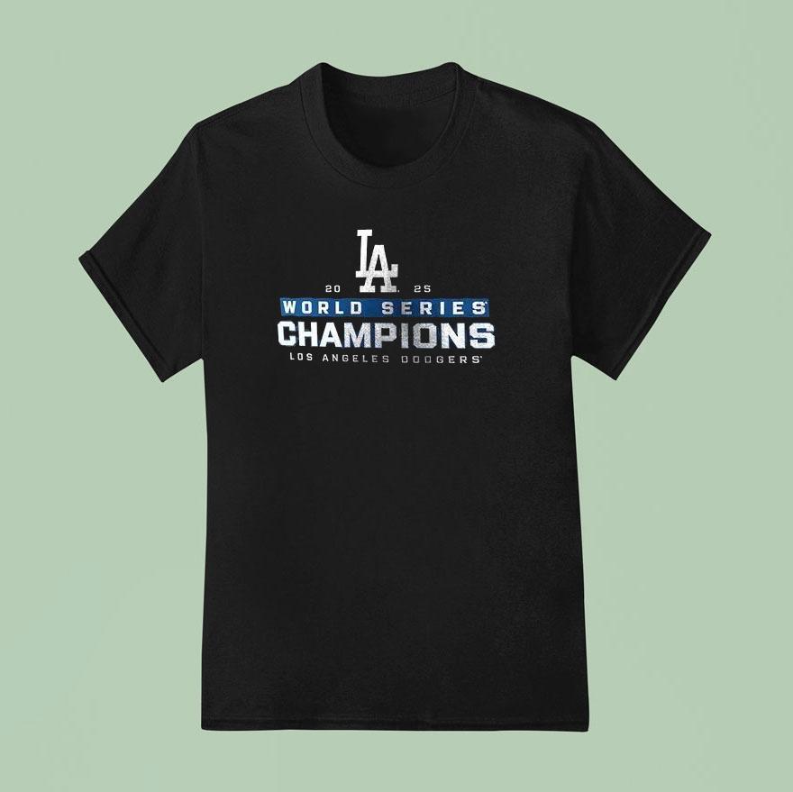 Los Angeles Dodgers Sl 2025 World Series Champions Signatures 2 Sided Shirt