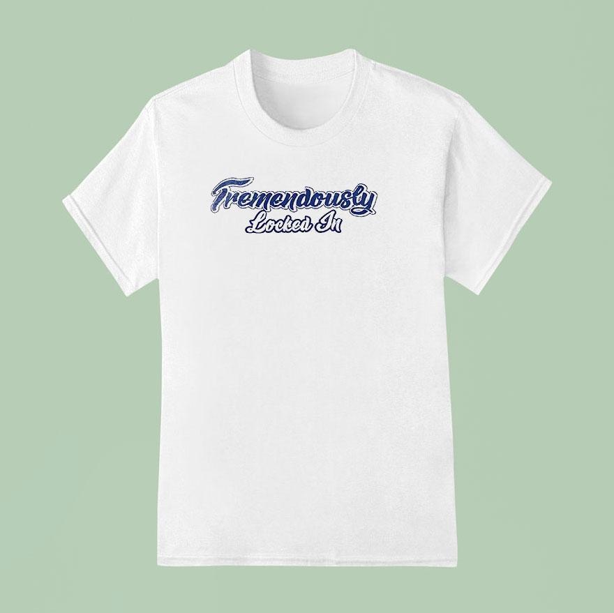 Los Angeles Dodgers Tremendously Locked In Logo 2 Sided Shirt