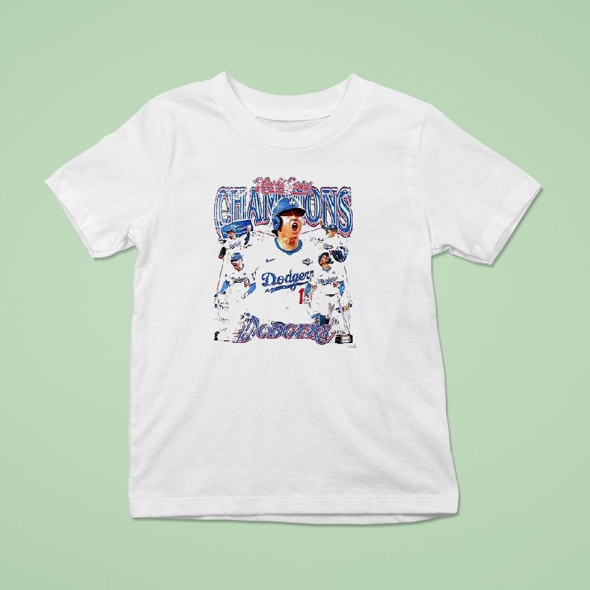 Los Angeles Dodgers World Series Champions 2024 2025 Back To Back Team Graphic Vintage Shirt