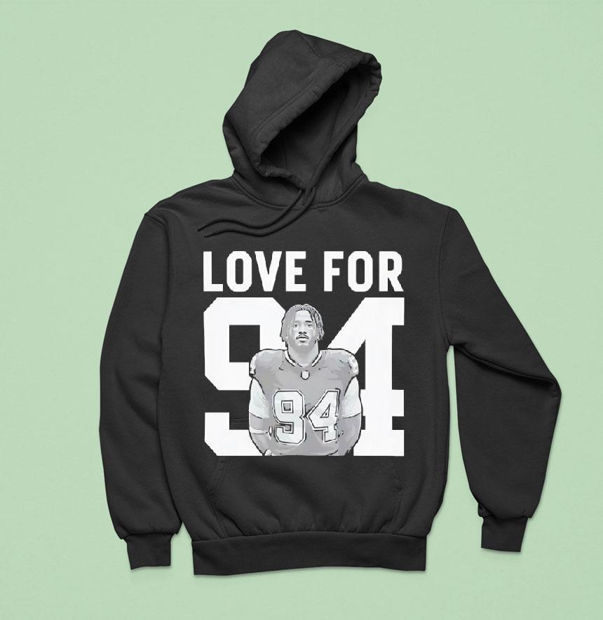 Love For 94 Marshawn Kneeland Dallas Cowboys Football Shirt Love For 94 Marshawn Kneeland Dallas Cowboys Football Shirt