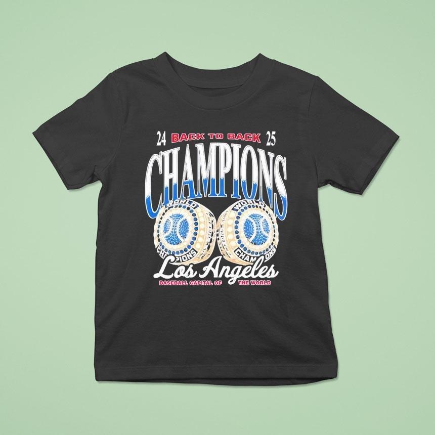 Love Los Angeles Dodgers Baseball Back To Back World Series 2025 Champs Shirt