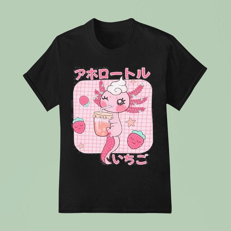 Michelle Otter Strawberry Axolotl Shirt