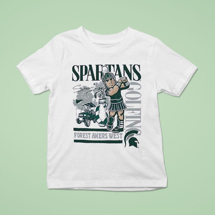 Michigan State Spartans Golfing Forest Akers West Mascot Shirt