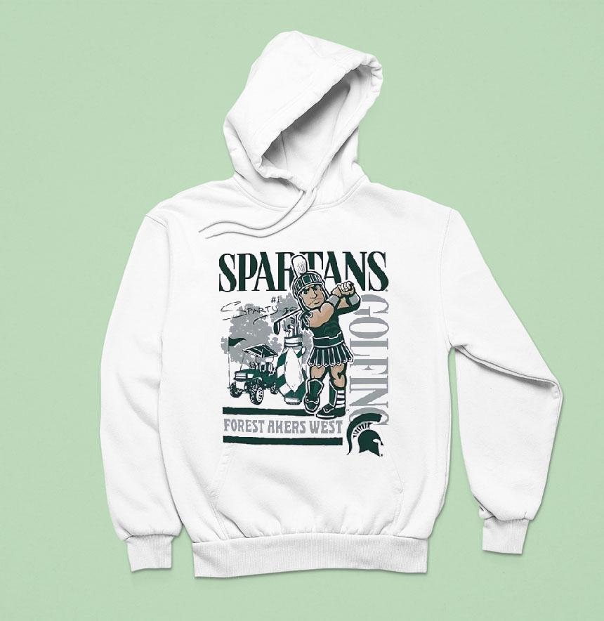 Michigan State Spartans Golfing Forest Akers West Mascot Shirt Michigan State Spartans Golfing Forest Akers West Mascot Shirt