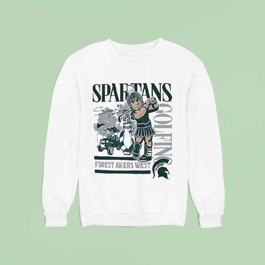 Michigan State Spartans Golfing Forest Akers West Mascot Shirt Michigan State Spartans Golfing Forest Akers West Mascot Shirt
