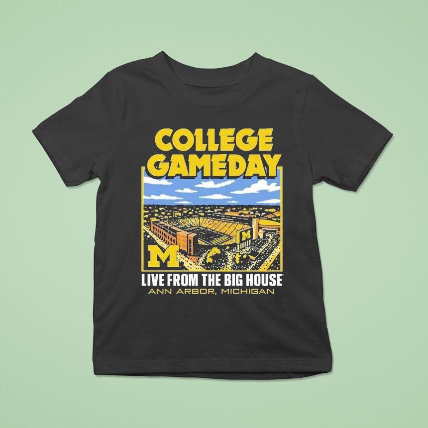 Michigan Wolverines Live From The Big House Ann Arbor College Gameday Stadium Shirt