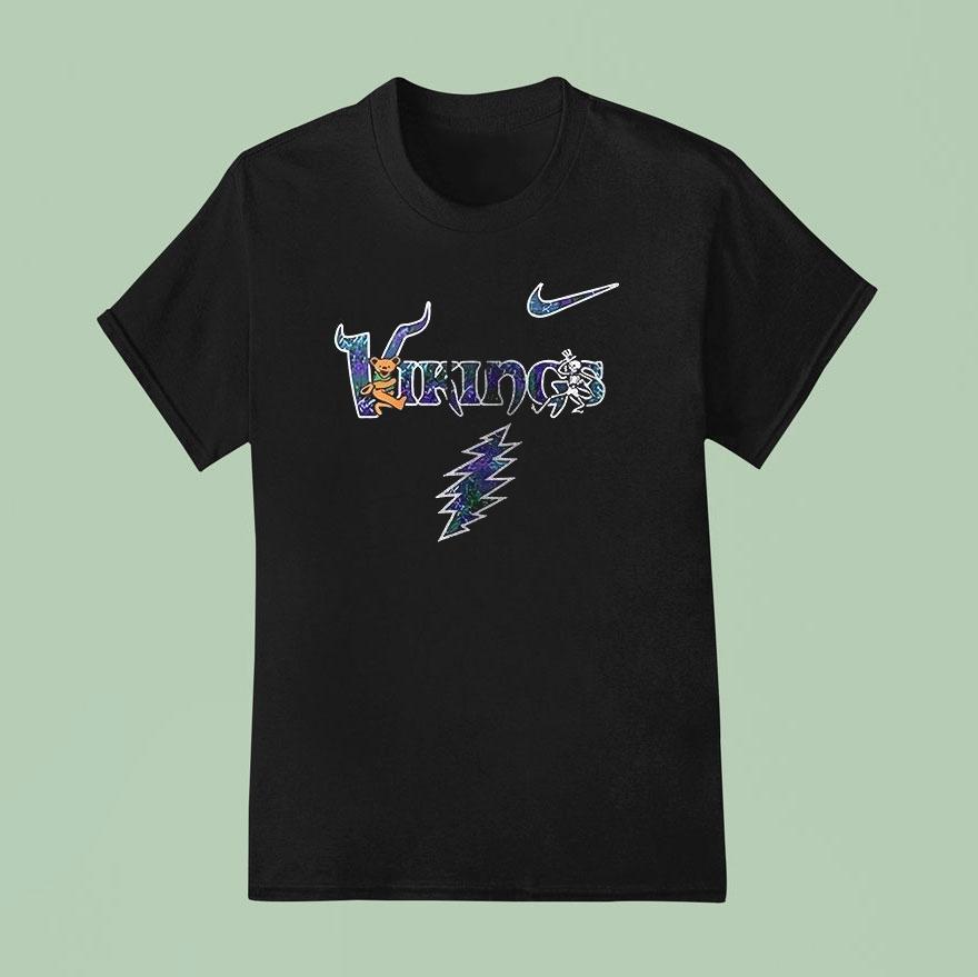 Minnesota Vikings X Grateful Dead 60 Years Of Rock Bears Shirt