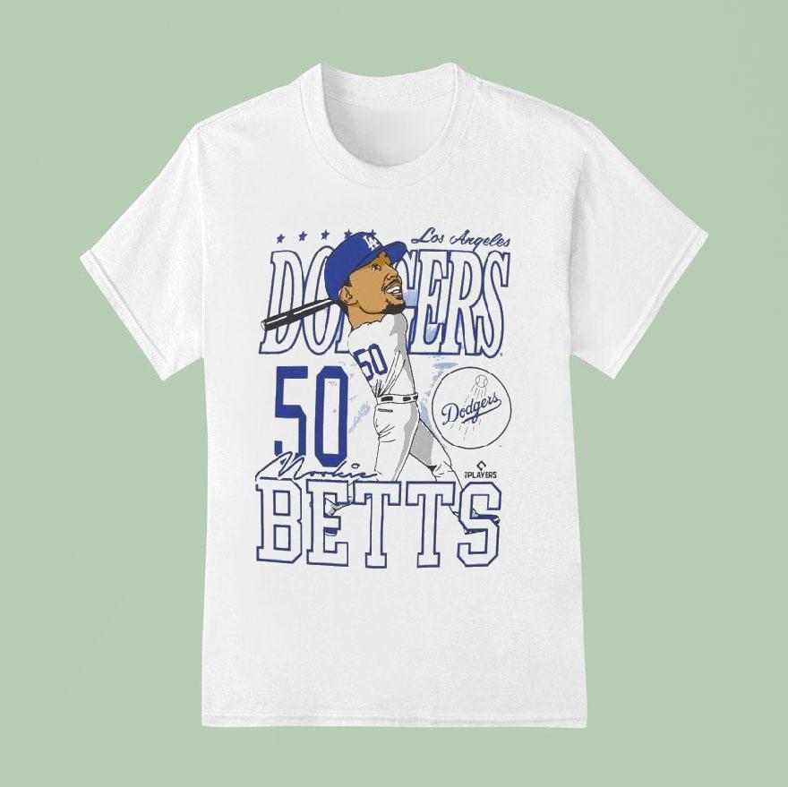 Mookie Betts Los Angeles Dodgers Caricature Player Shirt
