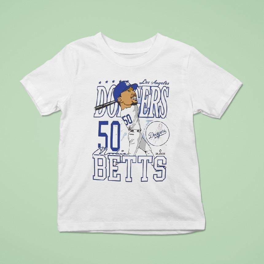 Mookie Betts Los Angeles Dodgers Caricature Player Shirt