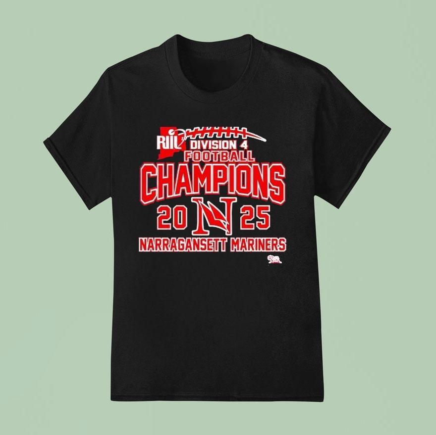 Narragansett Mariners Riil Division 4 Football Champions 2025 Shirt