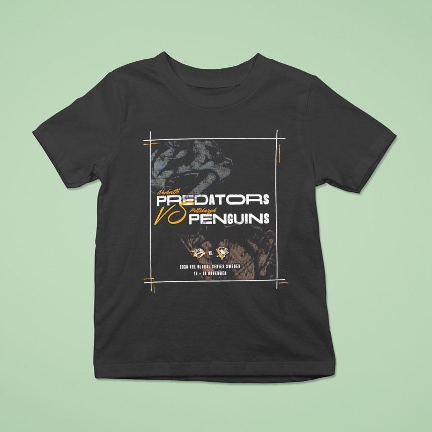 Nashville Predators Vs Pittsburgh Penguins Nhl Global Series 2025 Shirt
