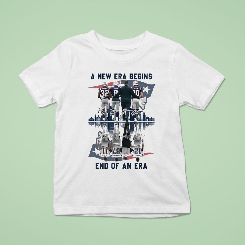 New England Patriots A New Era Begins End Of An Era Signatures Shirt