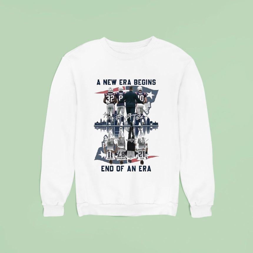 New England Patriots A New Era Begins End Of An Era Signatures Shirt New England Patriots A New Era Begins End Of An Era Signatures Shirt