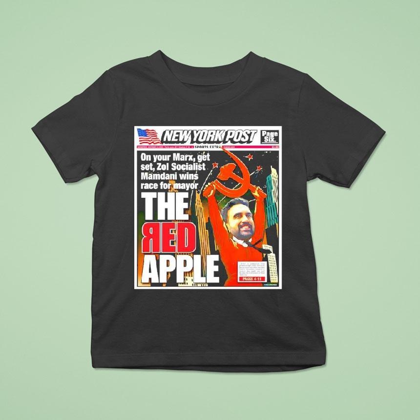 New York Post Zohran Mamdani The Red Apple Shirt