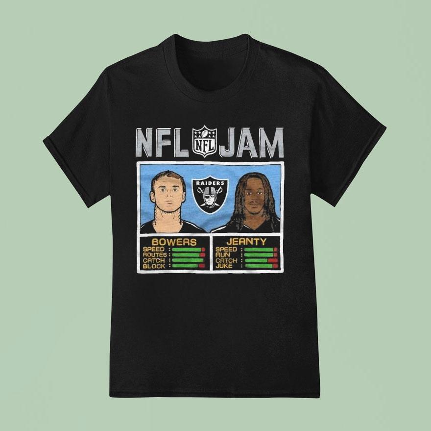 Nfl Jam Las Vegas Raiders Bowers And Jeanty Shirt