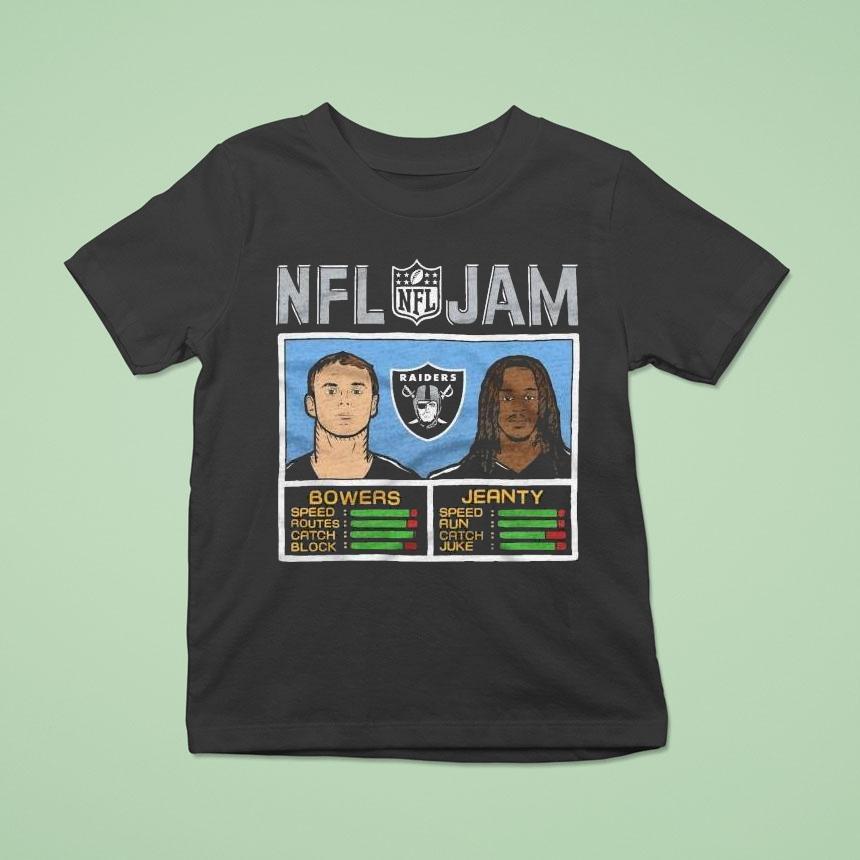 Nfl Jam Las Vegas Raiders Bowers And Jeanty Shirt