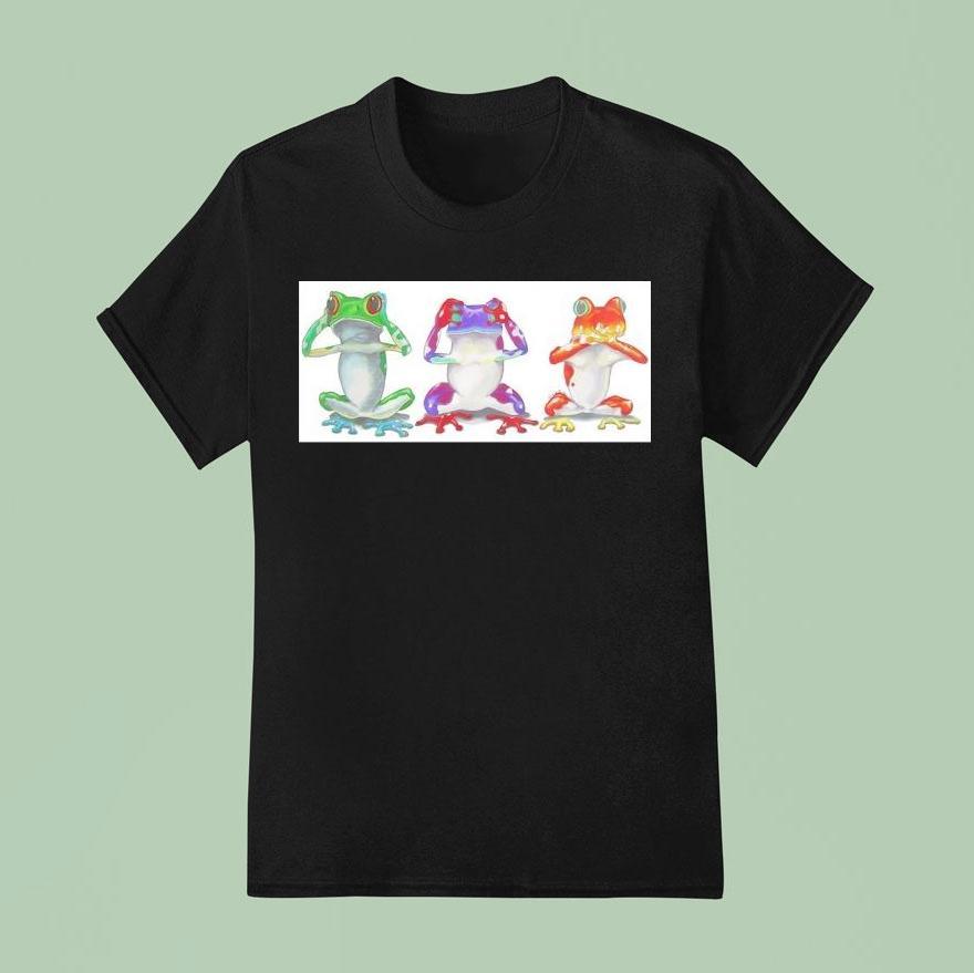 No See No Speak No Hear Frogs Shirt