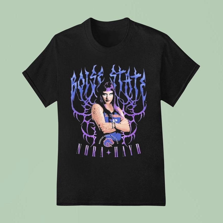 Nora Hayd Elevated Streetwear Horror Metal Boise State Broncos Volleyball Shirt