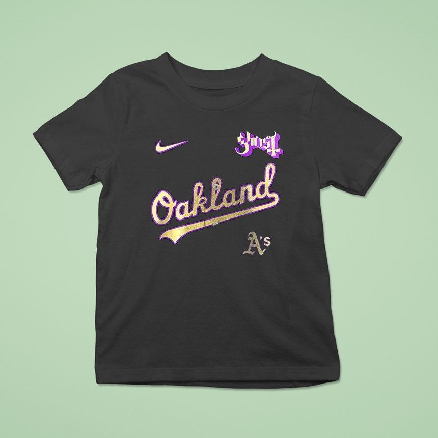 Oakland Athletics Mlb Ghost Band World Tour 2025 Art Shirt