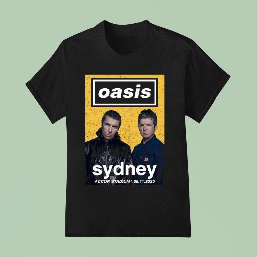 Oasis Live 25 Tour Sydney Australia Night 2 Venue At Accor Stadium On November 8 Shirt