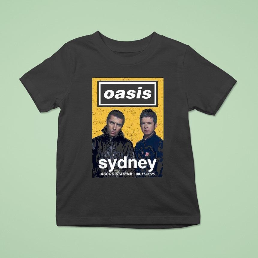 Oasis Live 25 Tour Sydney Australia Night 2 Venue At Accor Stadium On November 8 Shirt