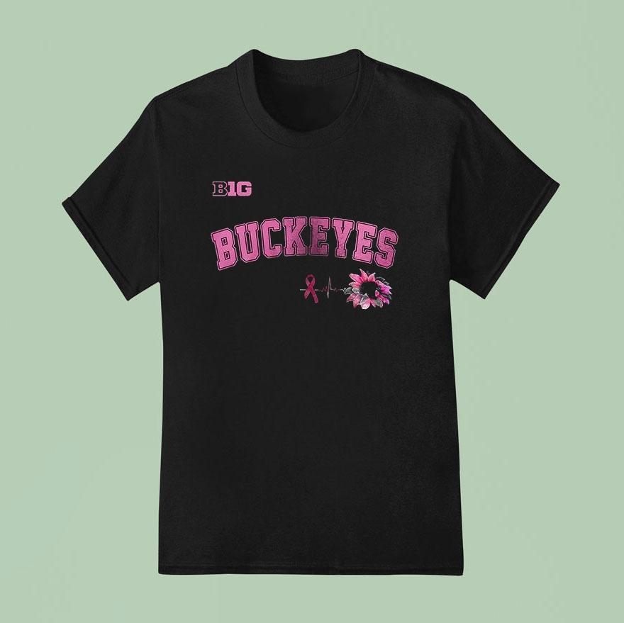 Ohio State Buckeyes Breast Cancer Awareness Logo Shirt