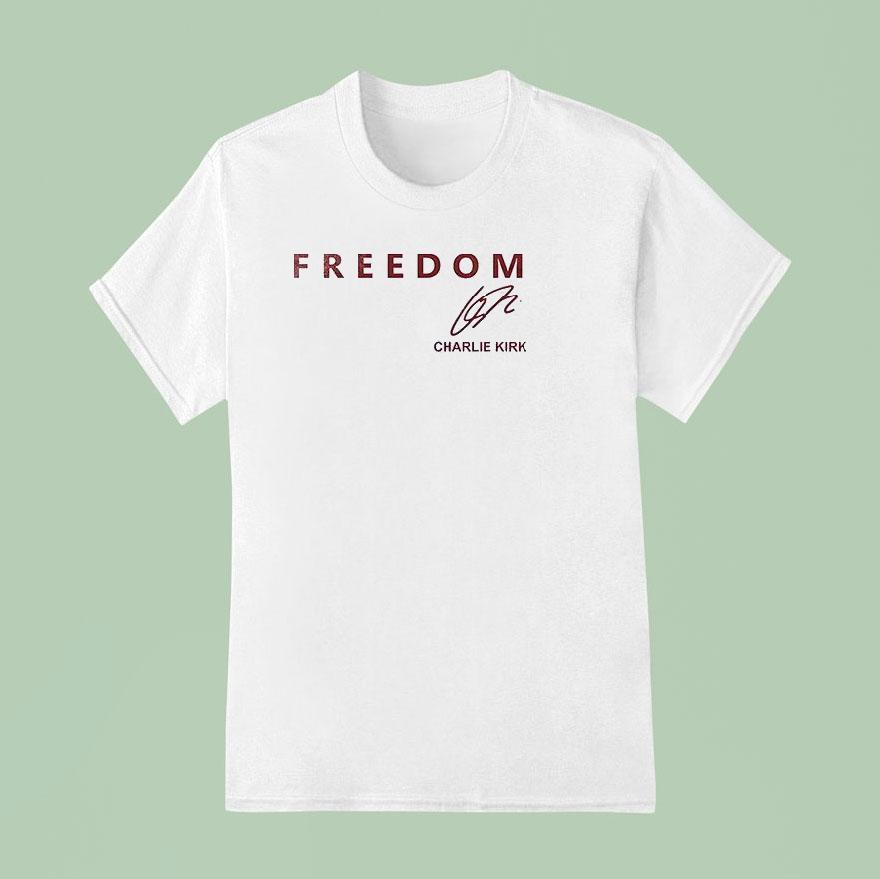 Oklahoma Soners X The University Of Oklahoma X Charlie Kirk Freedom Signature Shirt
