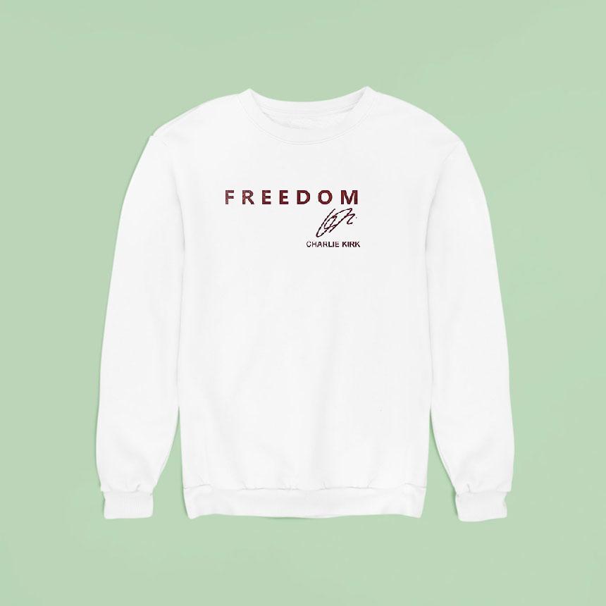 Oklahoma Soners X The University Of Oklahoma X Charlie Kirk Freedom Signature Shirt Oklahoma Soners X The University Of Oklahoma X Charlie Kirk Freedom Signature Shirt