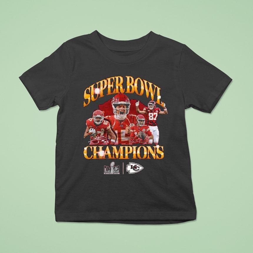 Patrick Mahomes And Travis Kelce Kansas City Chiefs Super Bowl Lviii Champions Shirt