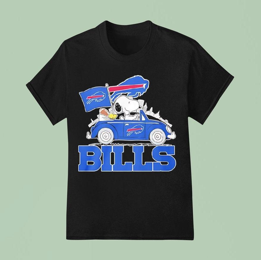 Peanuts X Buffalo Bills Welcome To The Pound Driving Car Shirt