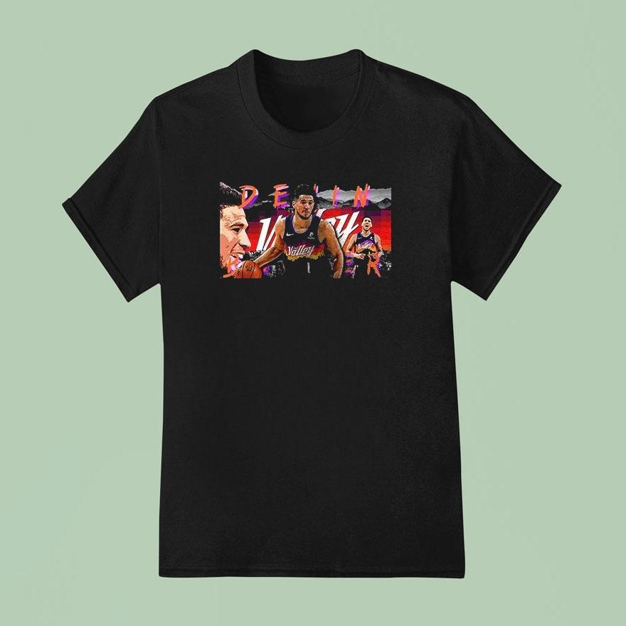 Phoenix Suns Devin Booker Collage Basketball Graphic Retro Shirt