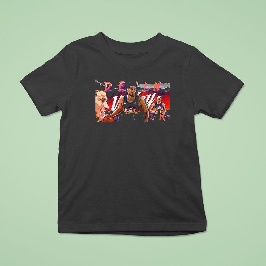 Phoenix Suns Devin Booker Collage Basketball Graphic Retro Shirt