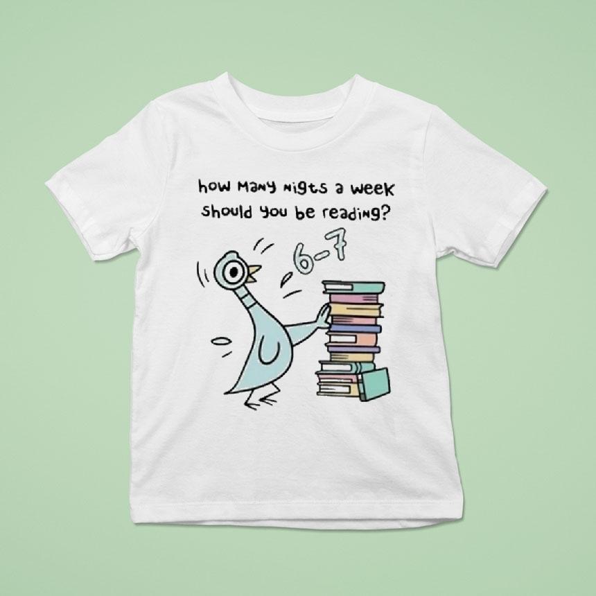 Pigeon 67 Reading Book Lover Librarian Shirt