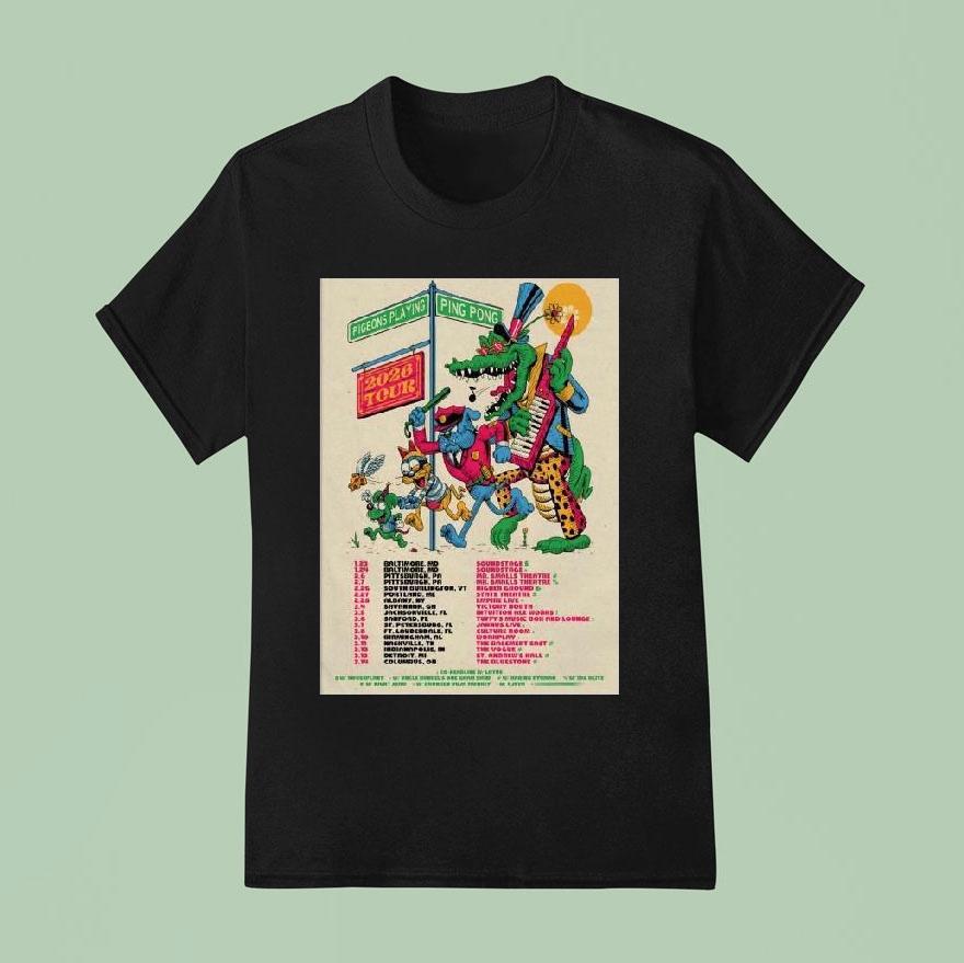 Pigeons Playing Ping Pong 2026 Tour Shirt