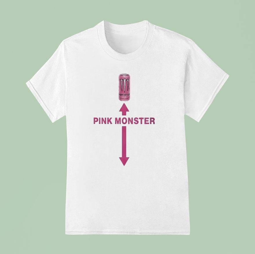 Pink Monster Energy Short Up Long Down Shirt